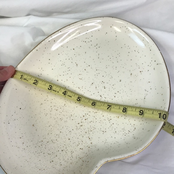 Vintage Retro Kidney Shaped Gold Rimmed & Glitter Platter - Picture 7 of 11